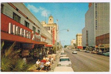 Postcard Downtown St Petersburg Florida Central Ave Green Benches