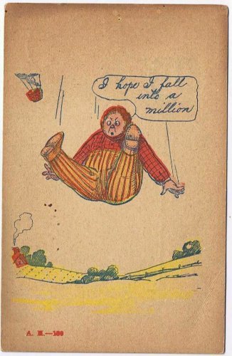 Comic Postcard Hope I Fall Into A Million AH Undivided
