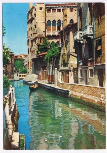 Italy Postcard Venice Venezia Rio Delle Maravegie Luci E Colori D'Italia