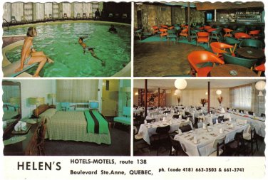 Quebec Postcard Quebec City Helen's Hotels Motels