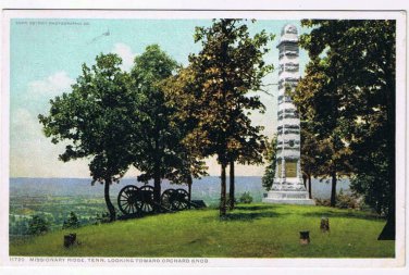 Tennessee Postcard Missionary Ridge Looking Toward Orchard Knob