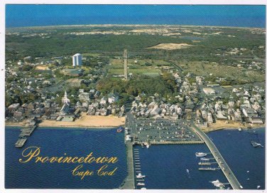 Postcard Humpback Provincetown Aerial View Cape Cod Massachusetts