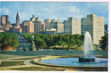 Pennsylvania Postcard Philadelphia Benjamin Franklin Parkway