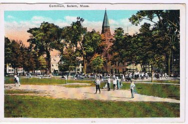 Massachusetts Postcard Salem Common