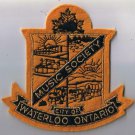 Music Society City Of Waterloo Ontario Sew On Patch 4 1/2" x 4 1/2" Orange