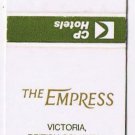 Matchbook Cover Victoria BC Empress Hotel CP Canadian Pacific Hotel