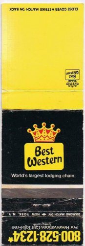 Matchbook Cover Best Western Diamond Match