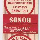 Matchbook Cover Ackerman Insurance Agency Miami Florida