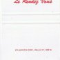 Matchbook Cover Buon Natale & Anno Lombardi's And Le Rendez Vous