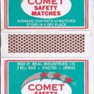 Matchbox Cover Comet Safety Matches