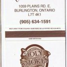 Matchbox Cover Fortino's Supermarket Burlington Ontario Holy Smoke