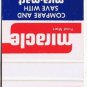 Matchbook Cover Miracle Mini Mart Food Mart Toronto Ontario