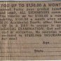 Matchbook Cover Sterling Insurance Chicago Illinois 3 Cents A Day