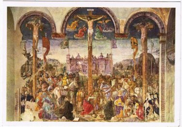 Art Postcard La Crocifissione Crucifixation Donato Montorfano Milan Repettorio