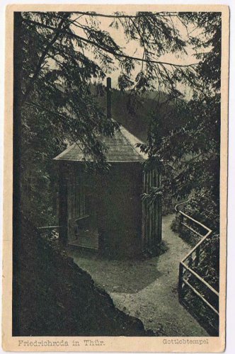 Austria Postcard RPPC Friedrichroda In Thur Gottlobtempel Thank God Temple