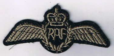 Royal Airforce RAF Wings Sew On Patch 4" x 1 1/2"