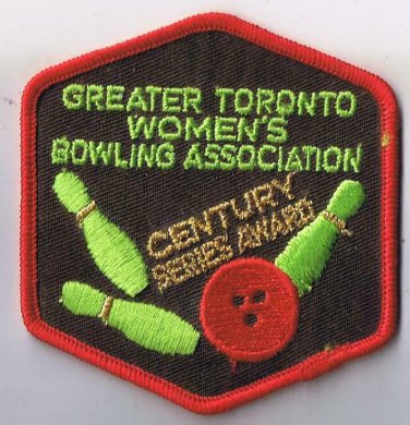 Greater Toronto Women's Bowling Association Century Iron On Sew On Patch 3" x 3"