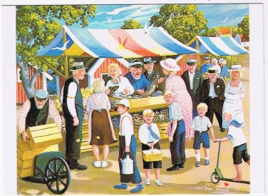 Postcard The Market Day Bert Hage Havero