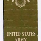 Matchbook Cover United States Army