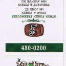 Matchbook Cover The Fox & Firkin Toronto & Aurora Ontario