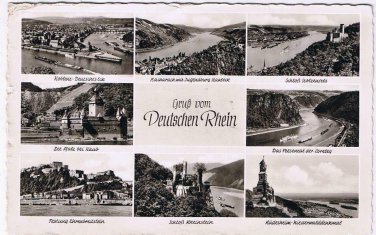 Germany Postcard Deutschen Rhein Multi View