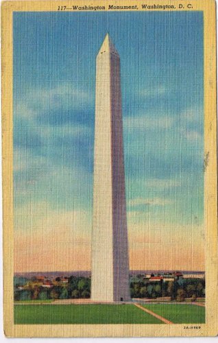 Postcard Washington Monument Washington DC