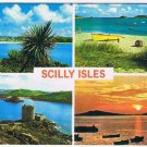 England UK  Postcard Scilly Isles Multi Par Beach Sunset Samson Cromwell Castle