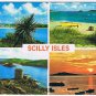 England UK  Postcard Scilly Isles Multi Par Beach Sunset Samson Cromwell Castle