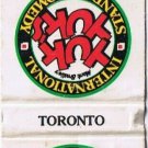 Matchbook Cover Yuk Yuk's International Stand Up Commedy Toronto Ontario