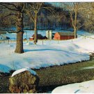 Landscape Postcard Spring Rises From Snowbound Farmland