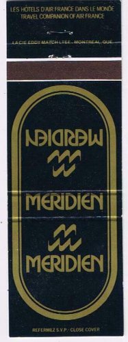 Matchbook Cover Meridien Hotels Air France