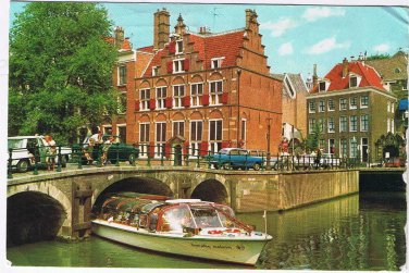 Holland Netherlands Postcard Amsterdam House On The Three Canals