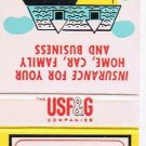 Matchbook Cover Milwaukee WI USF&G Adams Insurance Service