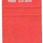 Matchbook Cover W L Hatch Co Insurance New Britain Connecticut
