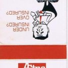 Matchbook Cover Jack Miller Insurance Agency Aetna Swampscott Massachusetts