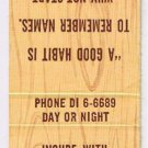 Matchbook Cover Garry J White Insurance Schenectady New York