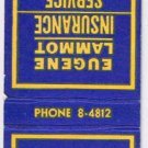 Matchbook Cover Eugene Lammot Insurance Wilmington Delaware