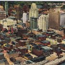 Postcard Aerial View Detroit Michigan