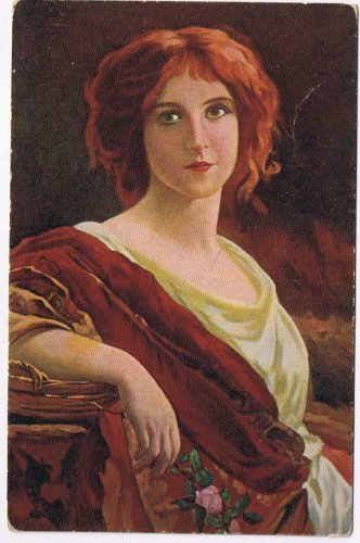Art Postcard Brunner Soucieuse Red Headed Lady
