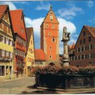 Germany Postcard Dinksbuhl die Tausendjahrige Stadt Lowenbrunnen