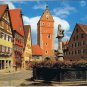 Germany Postcard Dinksbuhl die Tausendjahrige Stadt Lowenbrunnen