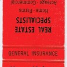 Matchbook Cover Home Makers Realty Insurance Chilliwack BC