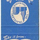 Matchbook Cover SR Wheaton First National Bank Agency Insurance