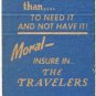 Matchbook Cover SR Wheaton First National Bank Agency Insurance