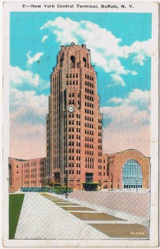 Postcard New York Central Terminal Buffalo New York