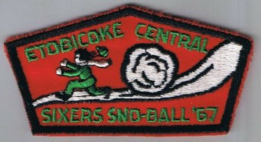 Etobicoke Central Sixers Sno-Ball 1967 Iron On Sew On Patch 4 x 2"