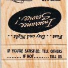 Matchbook Cover Barrhead AB Joe Bohnet Insurance Service