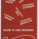 Matchbook Cover Boudreau Insurance Service Sanford Maine