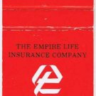 Matchbook Cover Empire Life Insurance Co