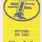 Matchbook Cover Village Realty & Insurance Twin Lakes Wisconsin Yellow